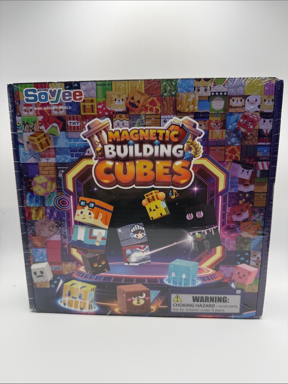 Soyee Mine Magnet World Magnetic Building Cubes STEM Toy Multicolor 200 pcs New